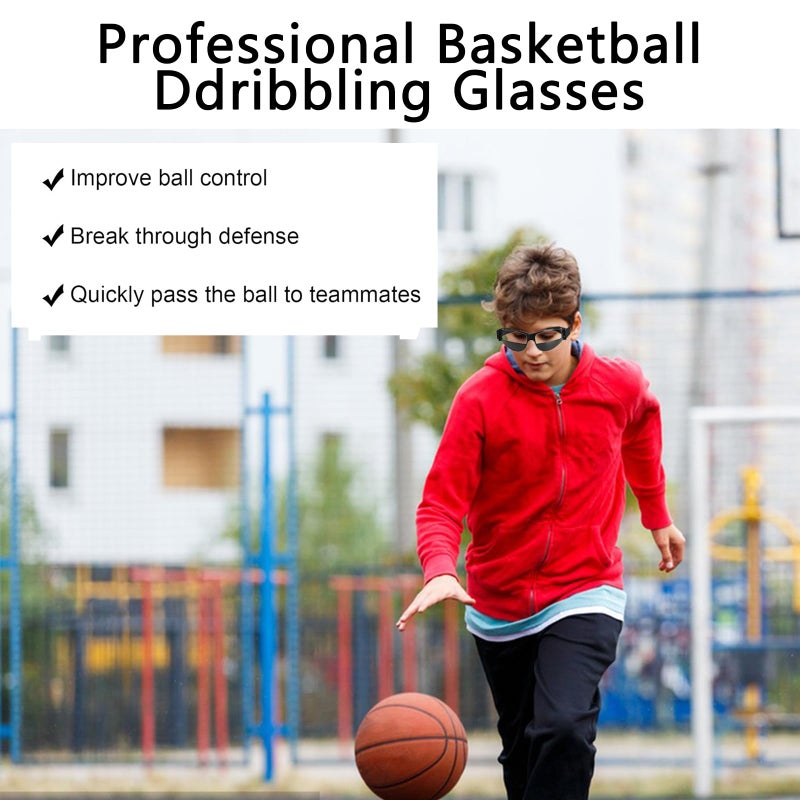 TEKCAM 2 Pack Basketball Goggles Dribbling Training Aid, Team Professional Sports Training Equipment Dribbling Glasses Specs for Youth Teenagers Men Women (No Lens in Goggles) - Image 2
